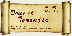 Daniel Tomonjić vizit kartica